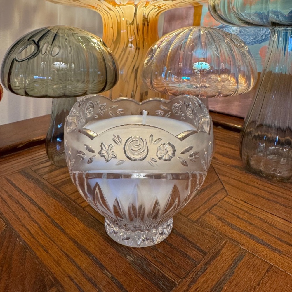 Vintage Candy Dish Thrift Candle